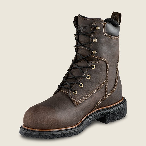 Red Wing Work Boots Mens Dark Brown - Dynaforce® - 8-inch Insulated Waterproof Soft Toe - 5017483-FQ